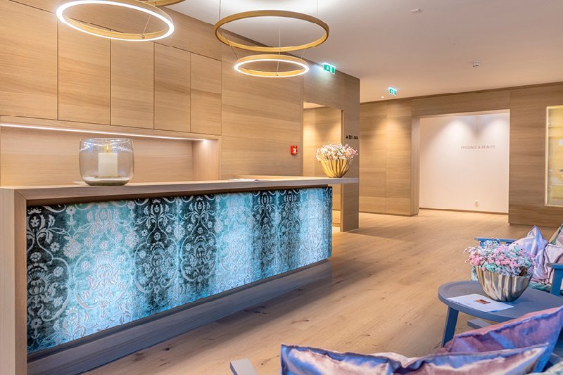 Eichenparkett in einer Hotellobby