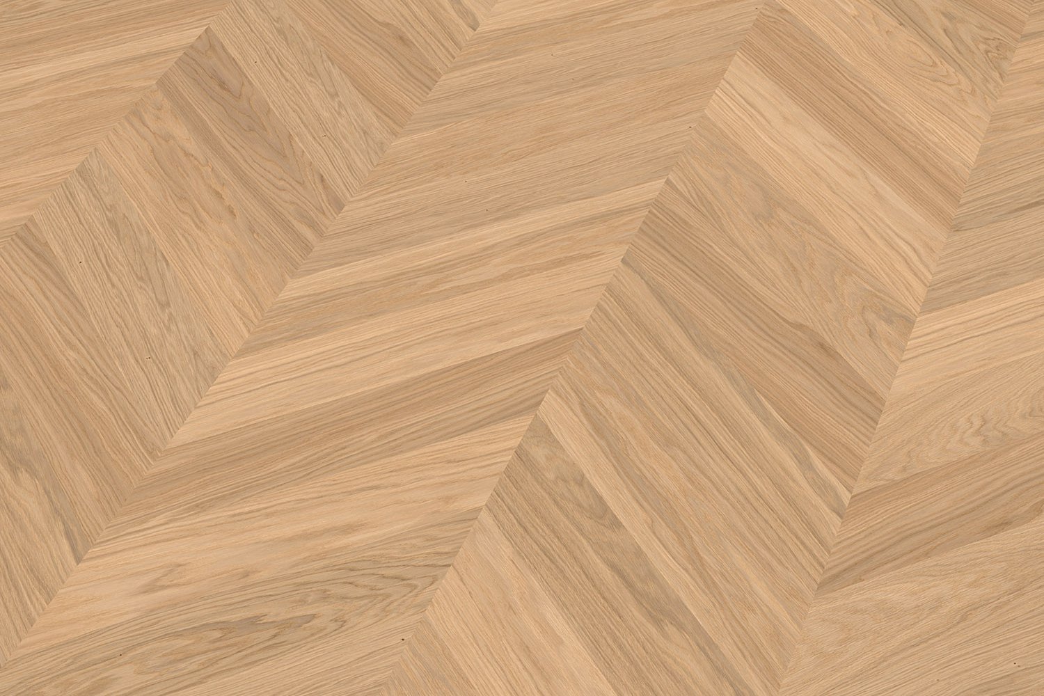Detailed view French herringbone oak, white oiled