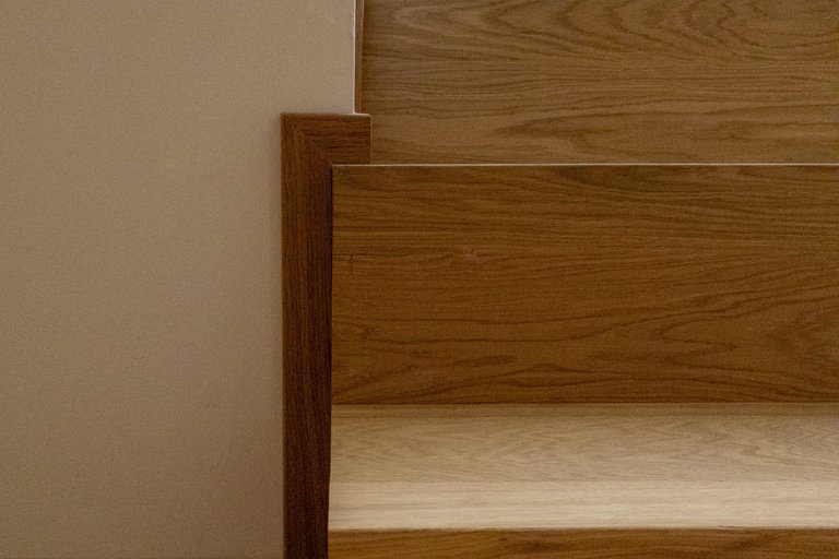 Details Eichenparkett Treppe