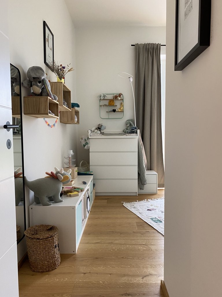 Landhausdiele im Babyzimmer